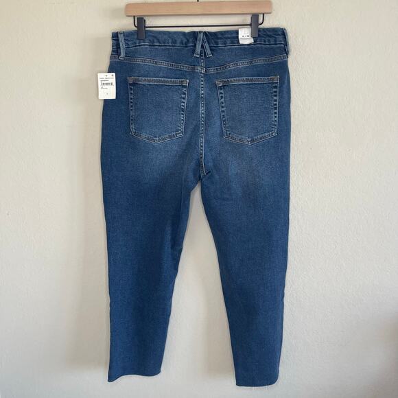NEW Good American The Weekender Jeans Straight Leg Denim Indigo394 - Size 14/32 - Picture 7 of 9